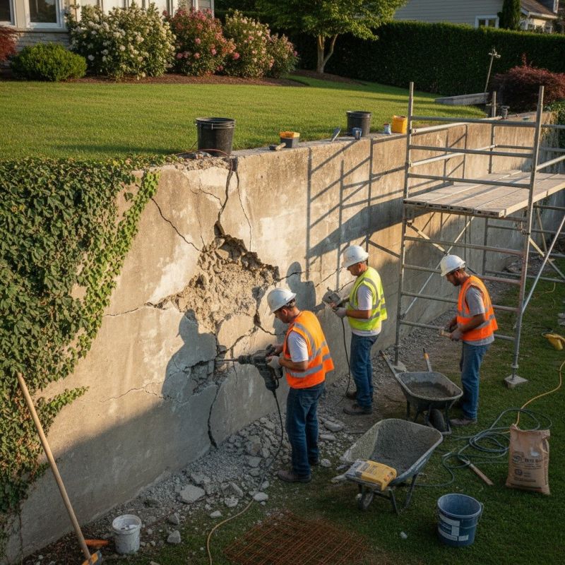 Local Concrete Wall Repair pros at work