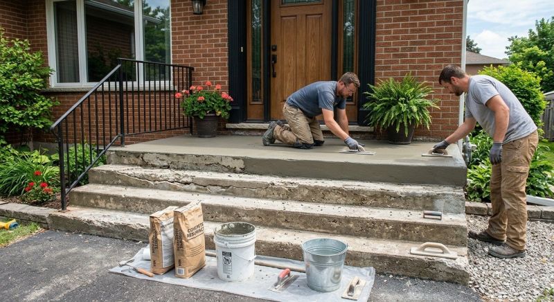 Concrete Porch Resurfacing in West Des Moines, IA