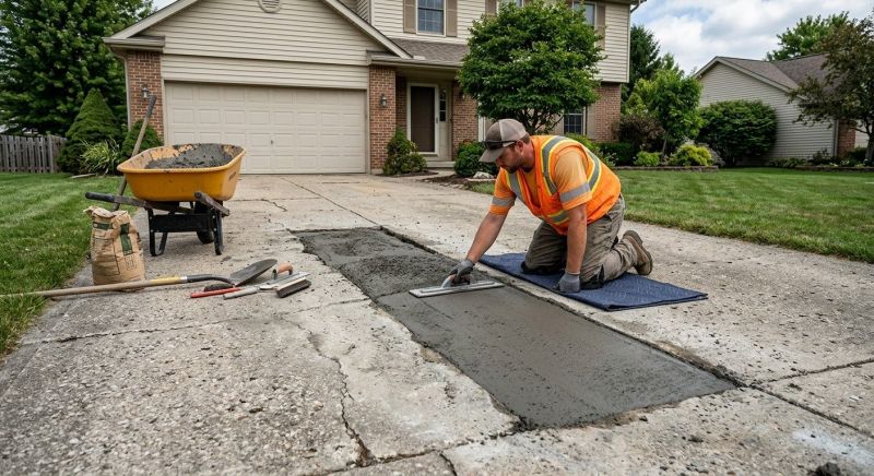 Driveway Slab Repair in West Des Moines, IA