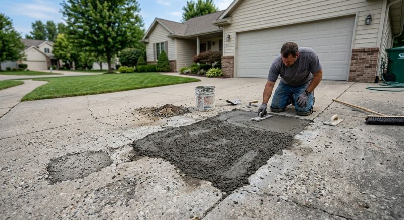 Driveway Slab Repair in Des Moines, IA