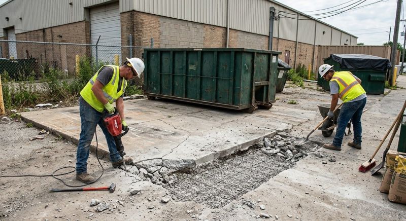 Dumpster Pad Repair in West Des Moines, IA