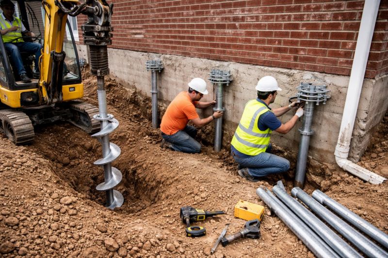 Helical Pile Installation in Columbus, OH